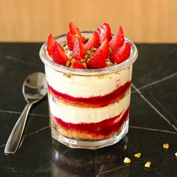 Tiramisù fragola e pistacchio